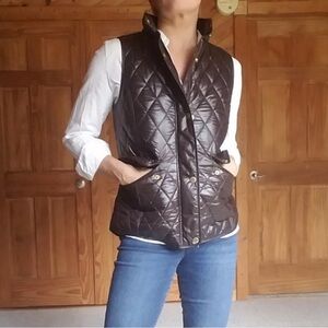 Luxe Talbots Brown quilted puffer vest 2x